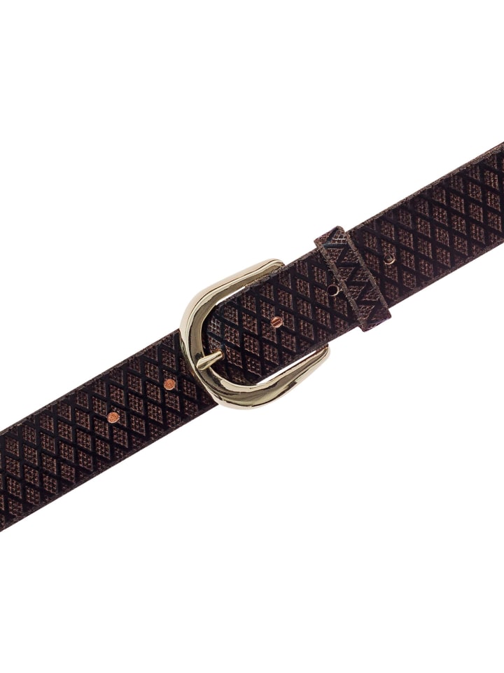 b.belt Gürtel Leder in dunkelbraun günstig kaufen