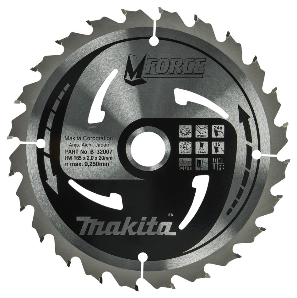 Brzeszczot do piły tarczowej Makita Accessories B-32007 HM Mforce 165 x 20 x 24T