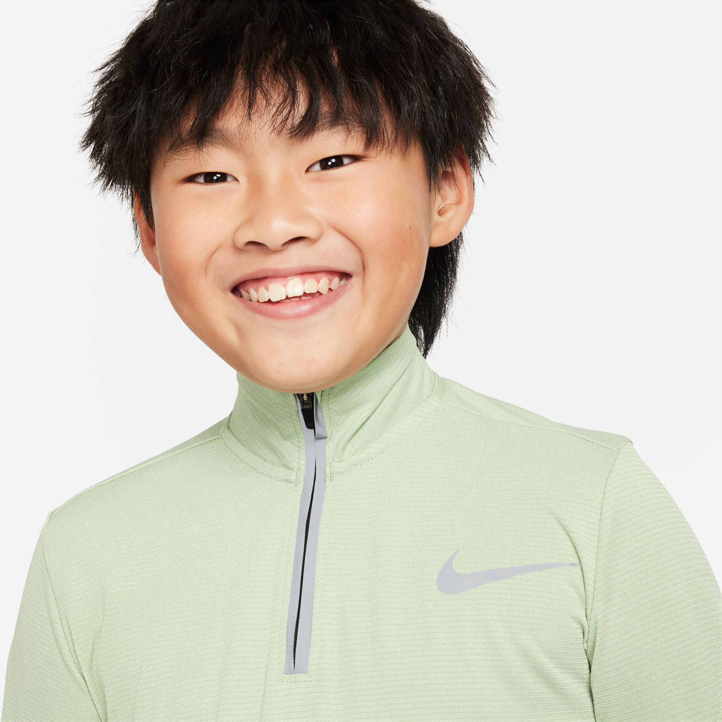 Dri-Fit Poly+ 1/4 Zip Longsleeve Jungen - Hellgrün