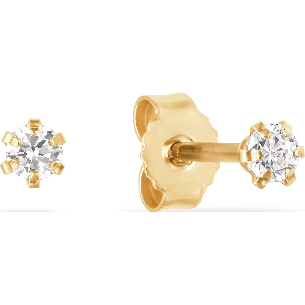 FAVS Boucles d'oreilles à fermoir à poussette 375 Or jaune Boucles d'oreilles