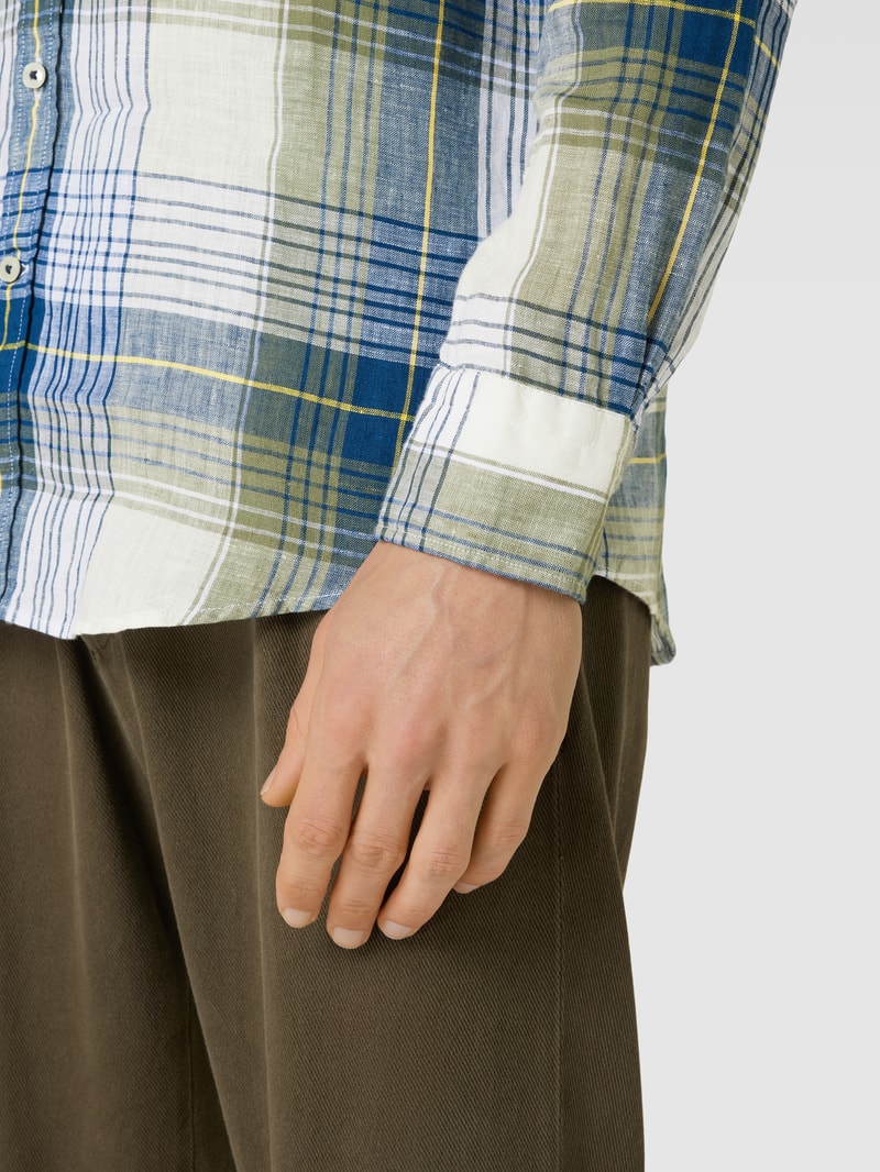 Freizeithemd mit Tartan-Karo in hellgelb