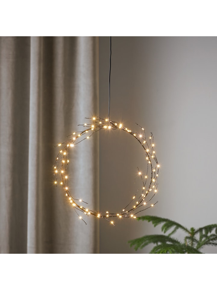 STAR Trading LED Kranz Lichtkranz Dekokranz 95LED D: 24cm in schwarz günstig kaufen onesize