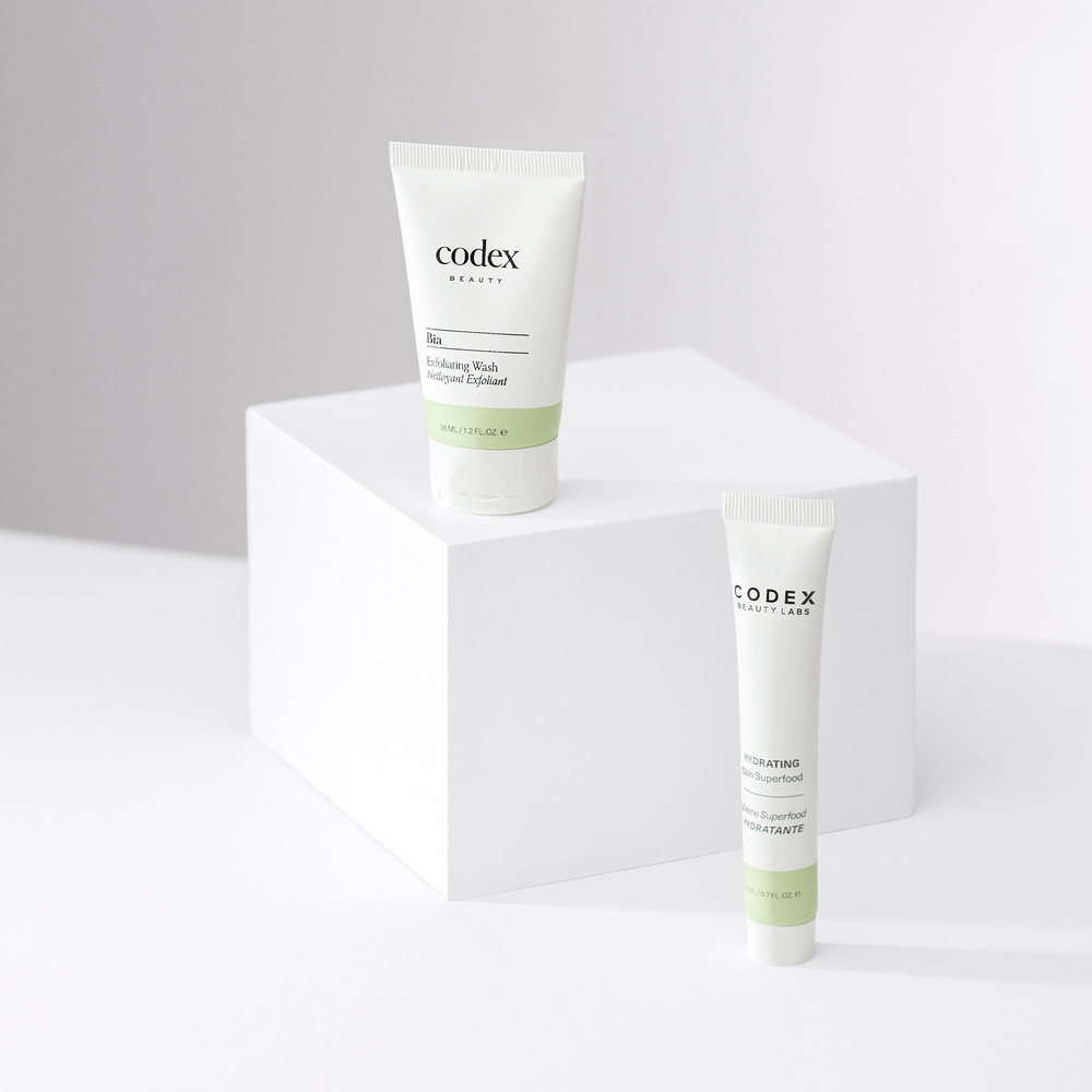 codex labs Héros De L'Hydratation Nettoyant Exfoliant et Crème de jour
