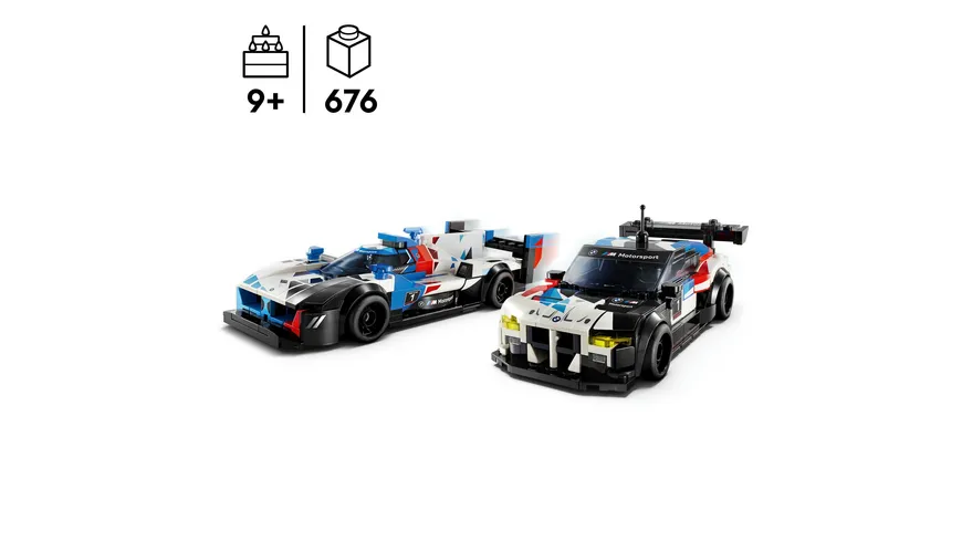 LEGO Speed Champions 76922 BMW M4 GT3 & BMW M Hybrid V8 Rennwagen Modellauto