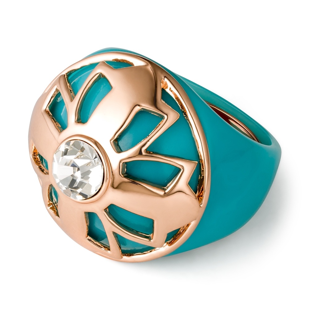 Pippa&Jean Bague tendance Laiton Orné de cristaux Swarovski en Or rose Bague