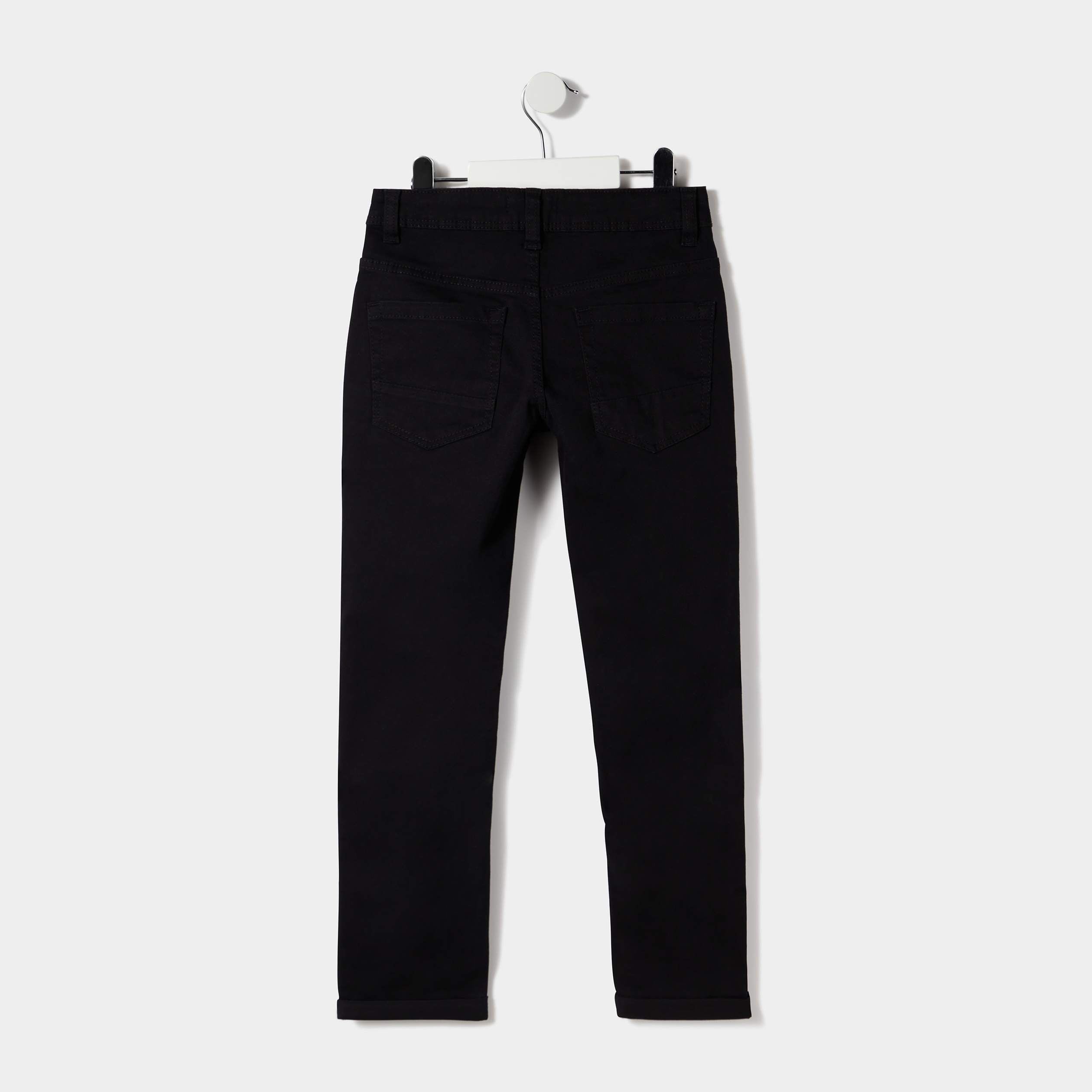 Pantalon regular noir garçon | La Halle