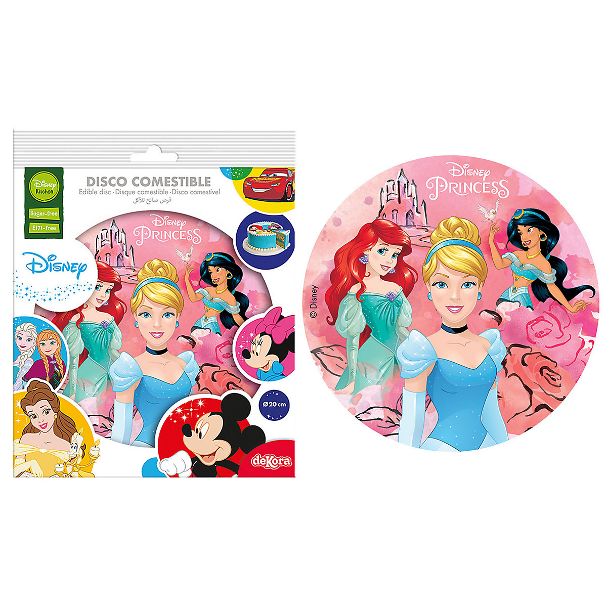 Essbare Tortenaufleger   Prinzessinnen Cinderella 20cm