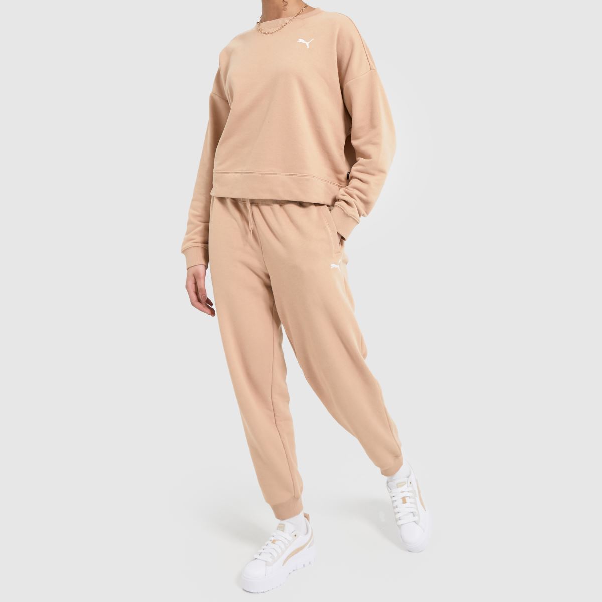 PUMA – Beige sweatshirt-loungeset