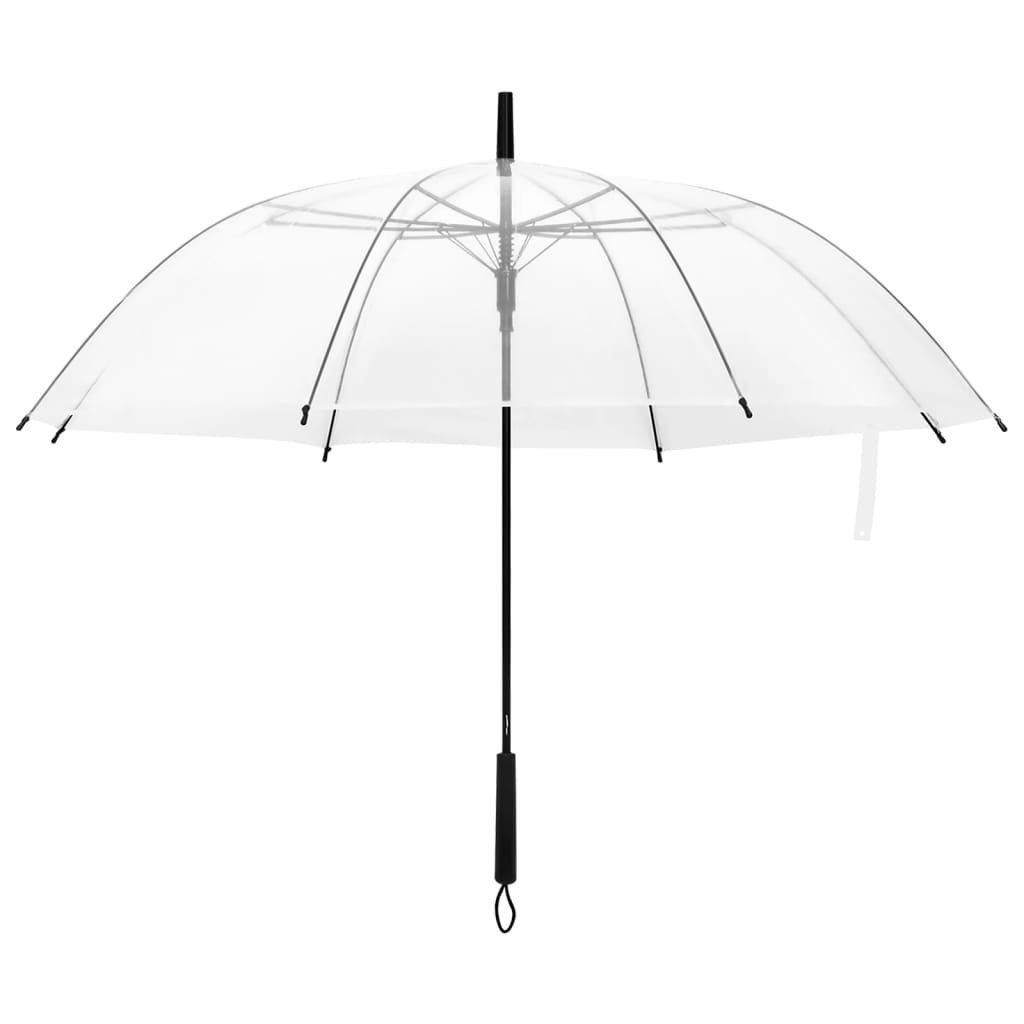 vidaXL Taschenregenschirm Regenschirm Transparent 107 cm