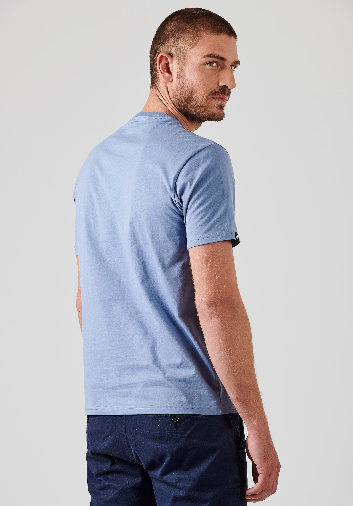 LERES  T-shirt bleu Homme en 100% coton bio