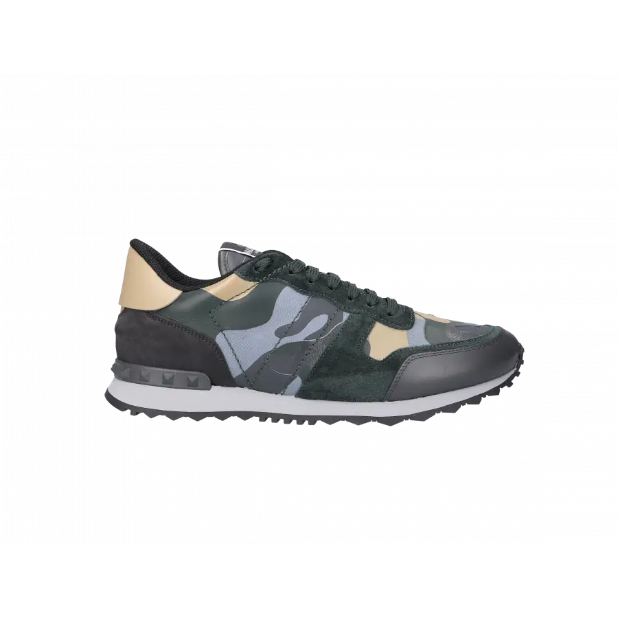 Valentino Garavani - Sneaker low ROCKRUNNER Veloursleder - grün