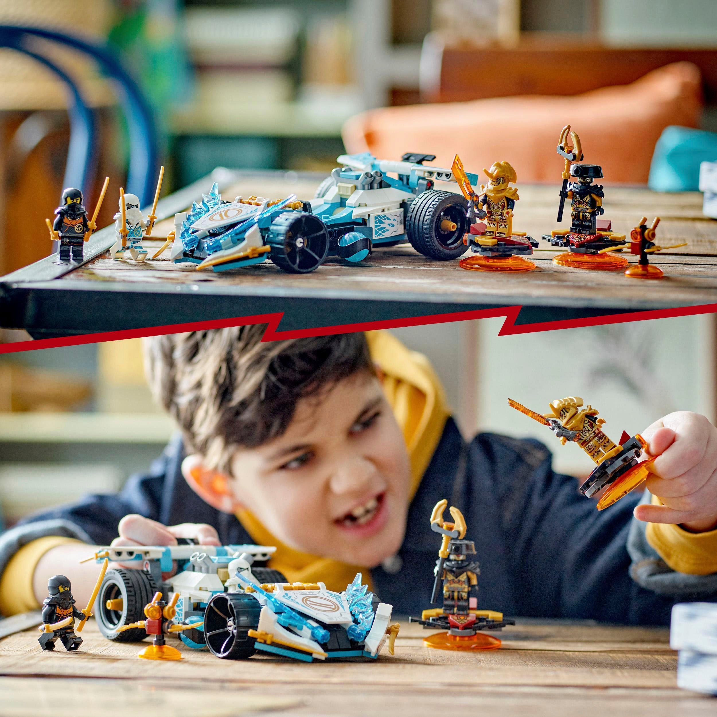 LEGO® Konstruktionsspielsteine Zanes Drachenpower-Spinjitzu-Rennwagen (71791), LEGO® NINJAGO, (307 St), Made in Europe