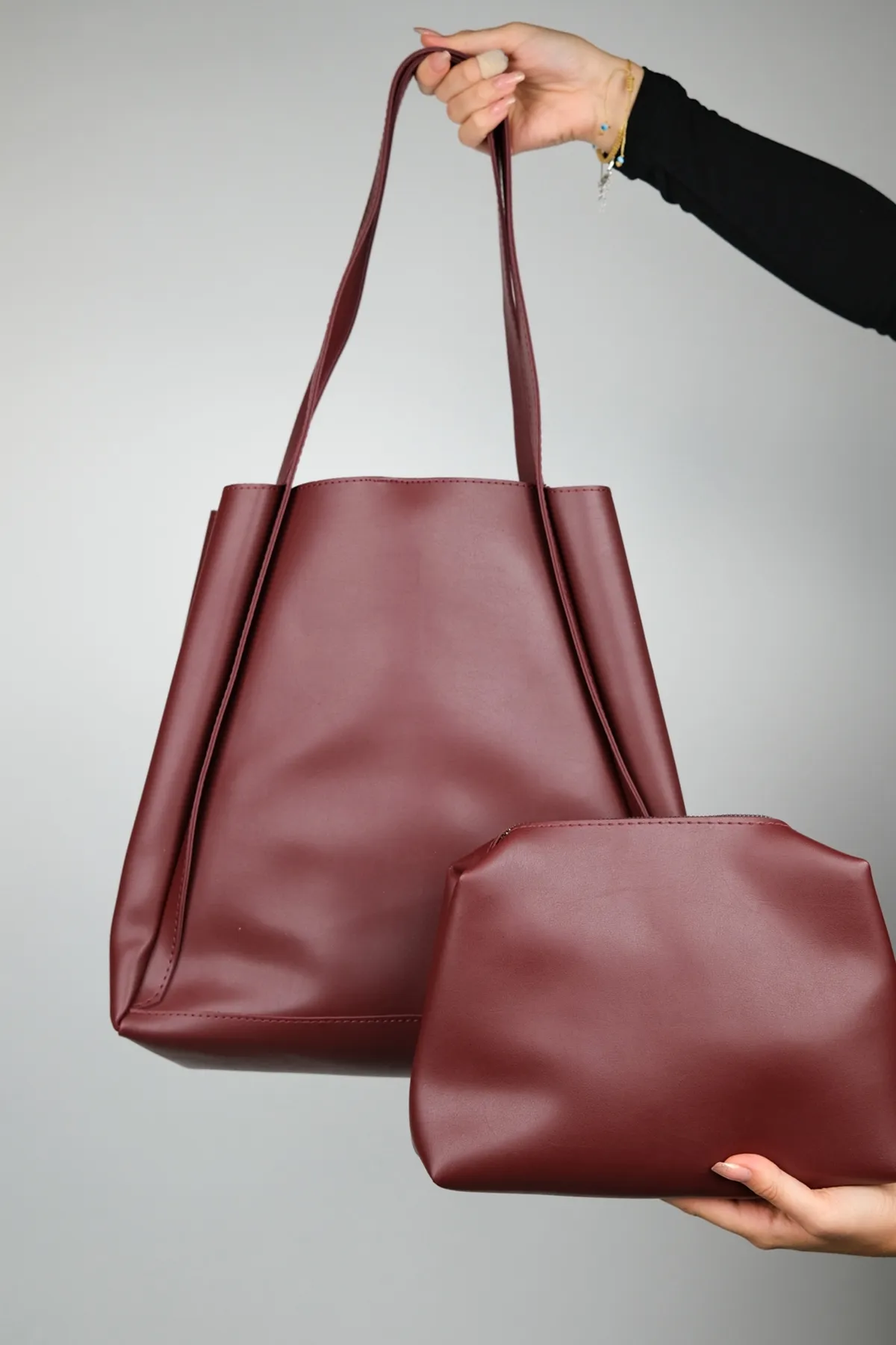 LuviShoes  KLOS Burgunderrote Umhängetasche für Damen