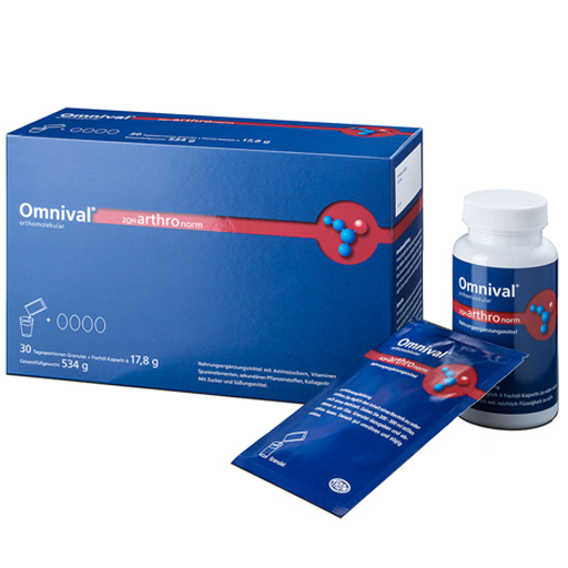 OMNIVAL orthomolekul.2OH arthro norm 30Gran.Kap.  1 P  Kombipackung