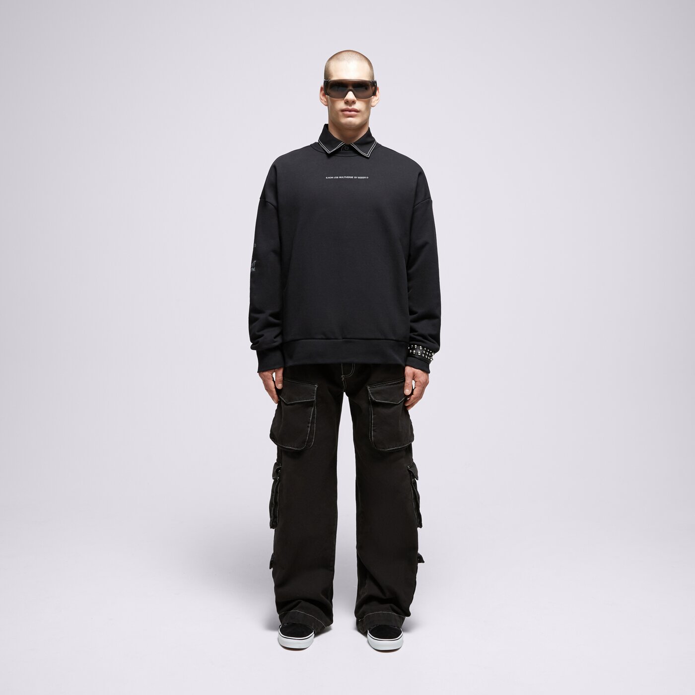 S.NOW JOB SIZEER CREWNECK “I DON'T KNOW” BLACK Schwarz