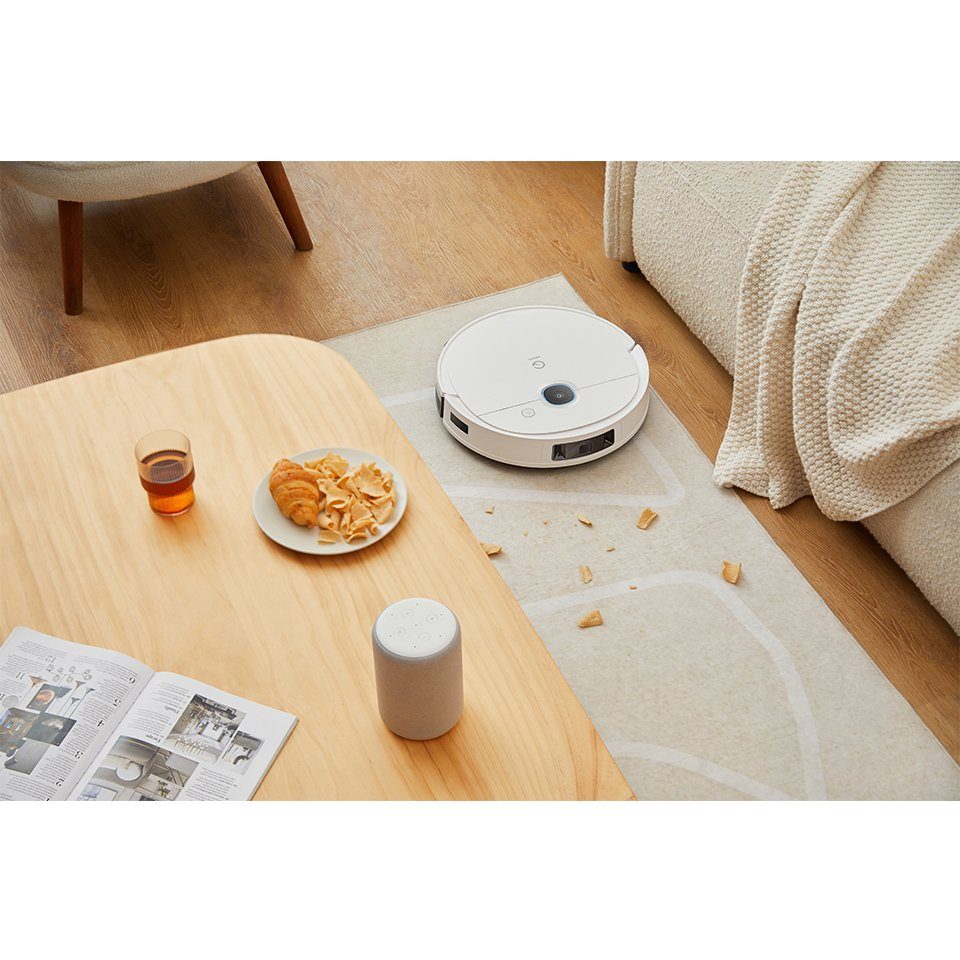 YEEDI Nass-Trocken-Saugroboter aus ECOVACS, Vac 2 Pro, 2-in-1 Saug und Wisch, 240 min Laufzeit, 40 W, beutellos, App-/Sprachsteuerung, 3D Hinderniserkennung, Oszillation-Wischfunktion