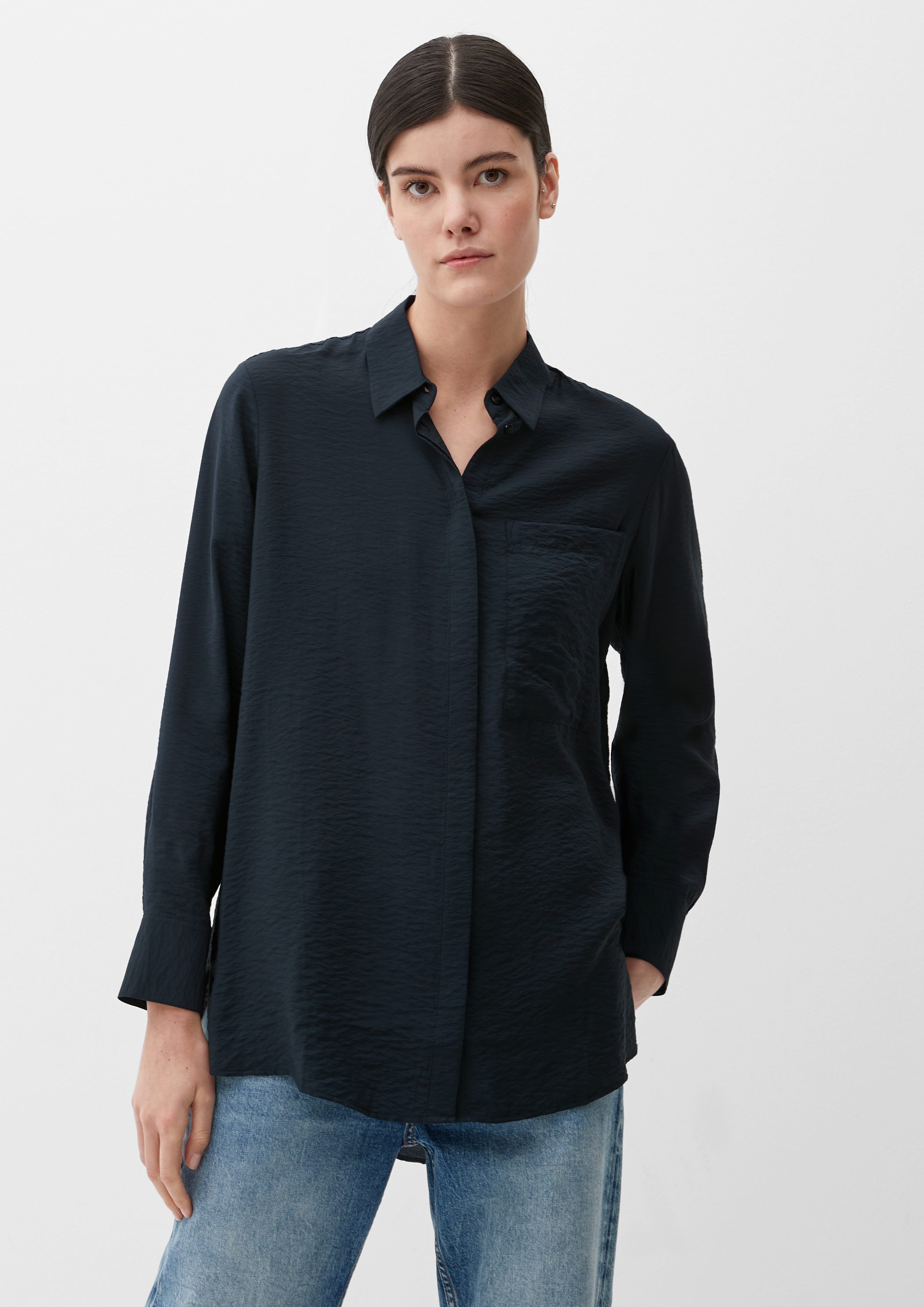 s.Oliver Langarmbluse Bluse aus Viskosemix