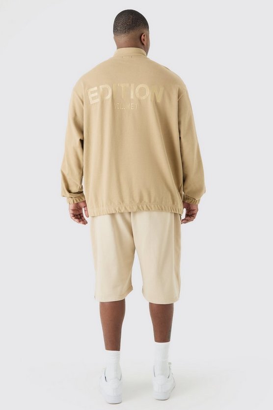 Plus Oversize Sweatshirt mit Trichterkragen