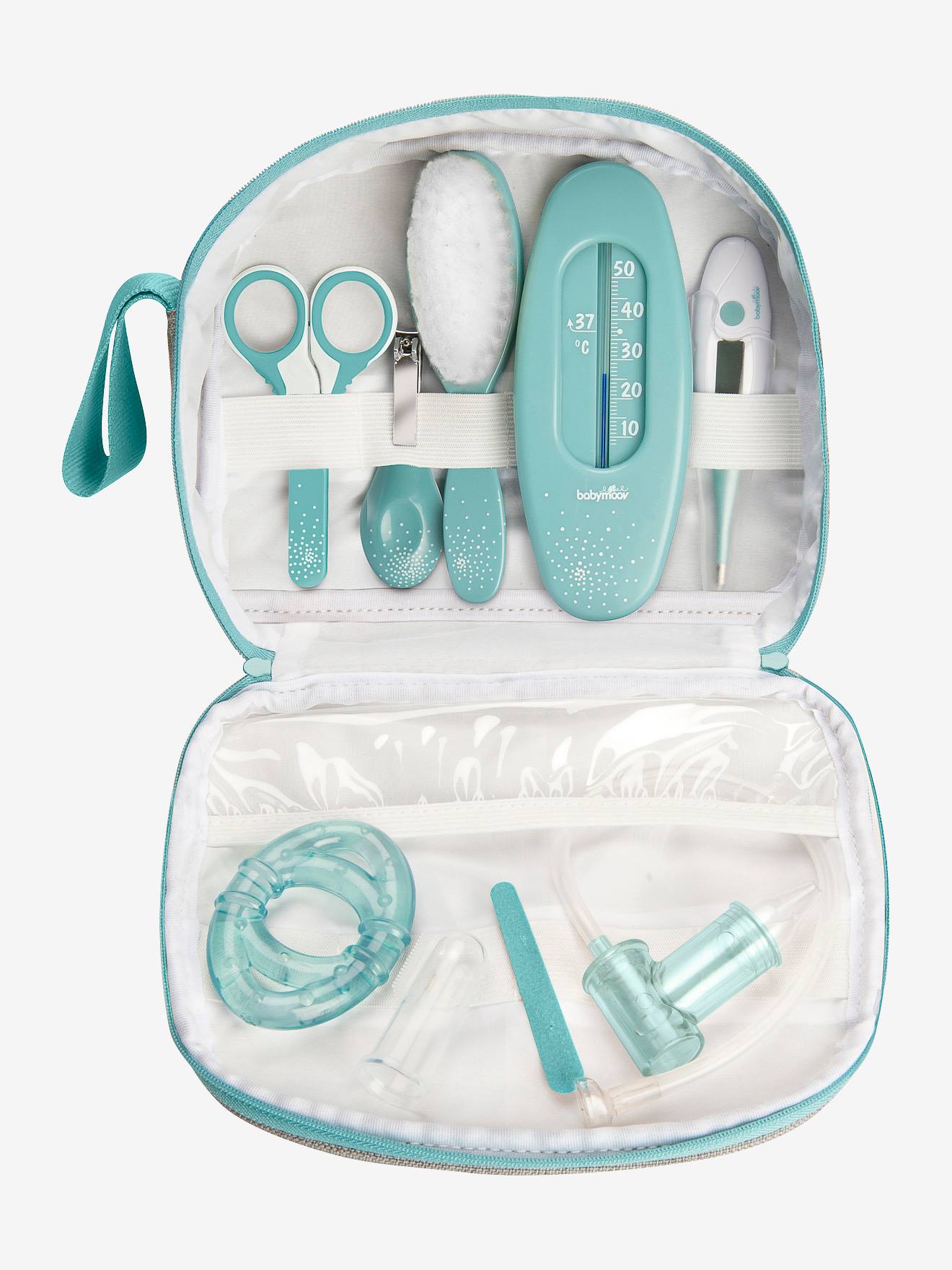 Trousse de Soin Compacte Grise 9 Accessoires Inclus BABYMOOV gris/bleu