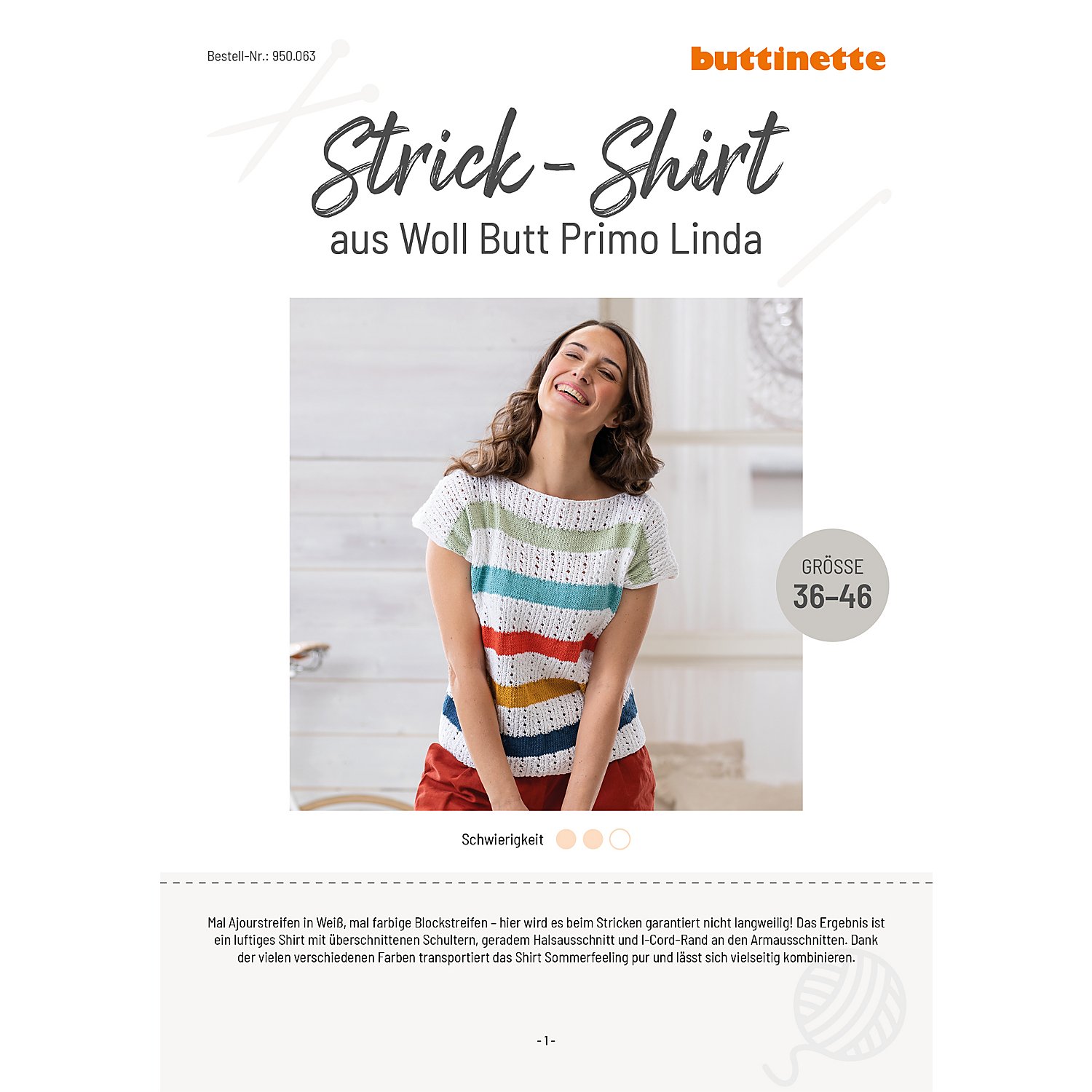 Strickanleitung - Shirt aus Woll Butt Primo Linda