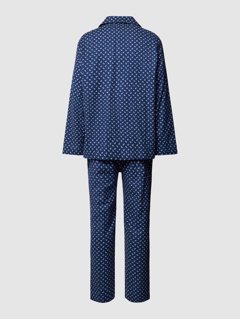Pyjama mit Tartan-Karo in dunkelblau