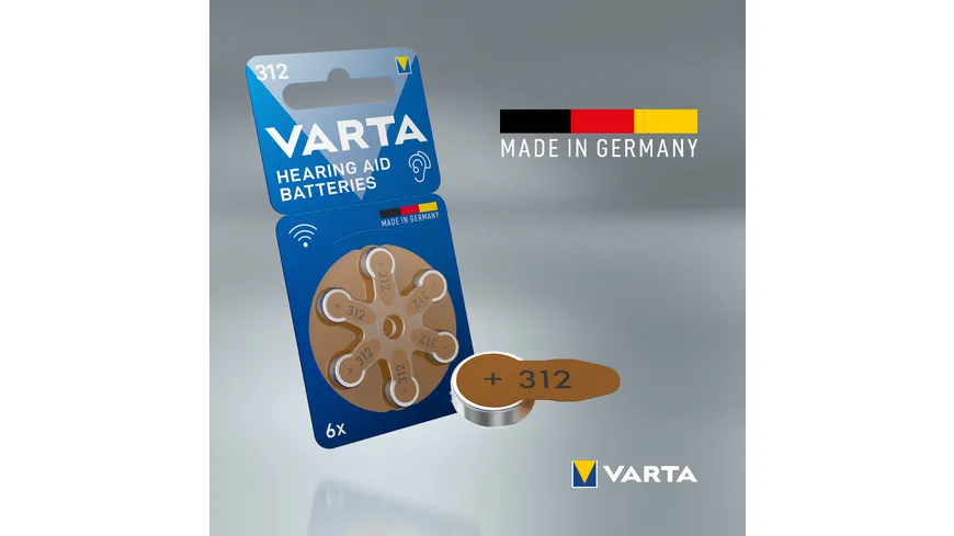 VARTA Hearing Aid  Batteries 312 Blister 6er