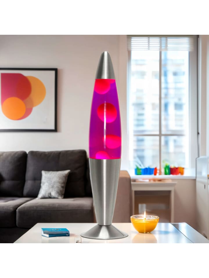 Licht-Erlebnisse Lavalampe EEK G in Silber Lila Rot günstig kaufen onesize