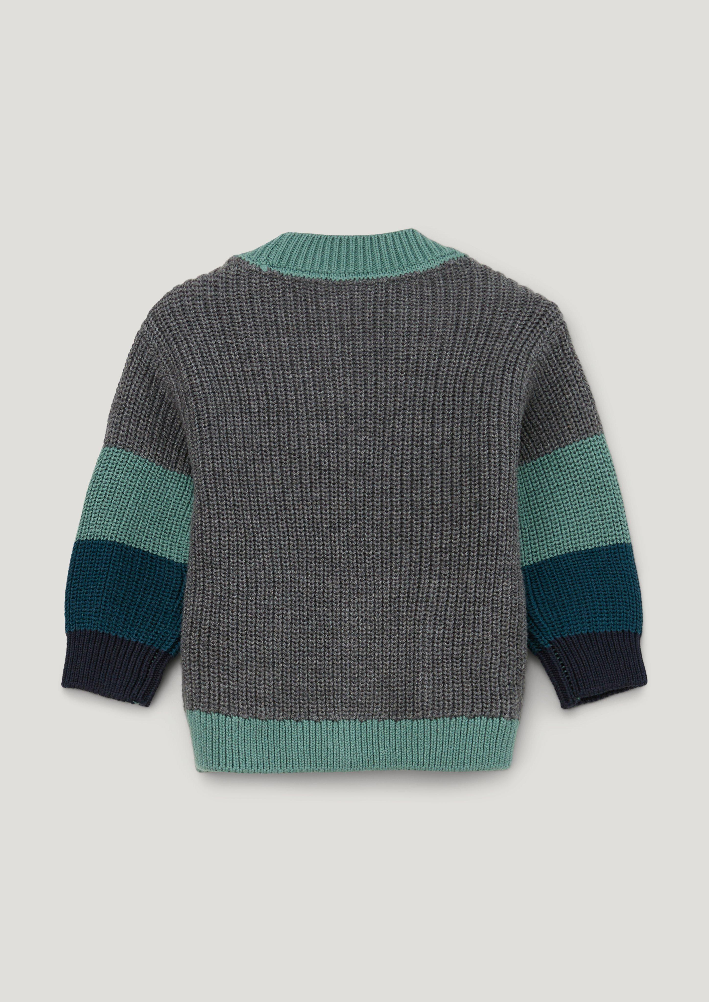 Strickjacke in Colour Blocking-Optik  2133943-9730