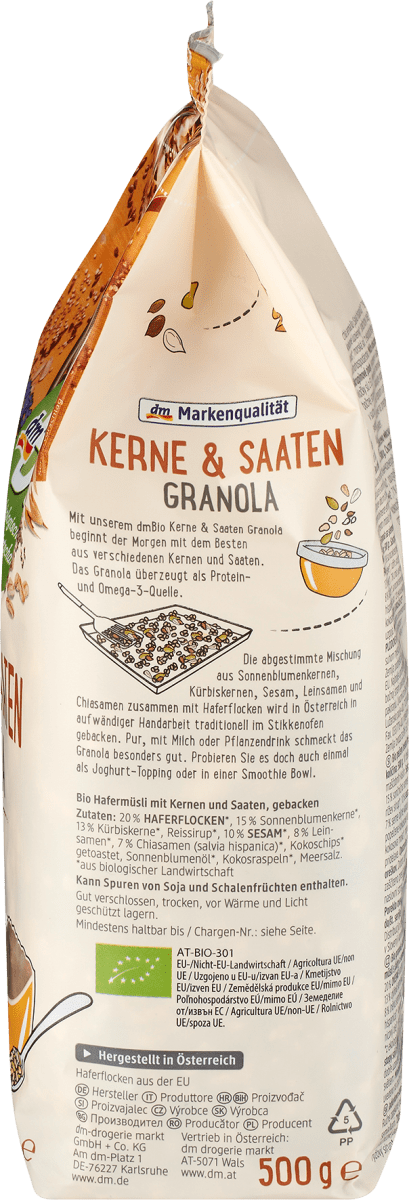 Knuspermüsli, Kerne & Saaten Granola, 500 g
