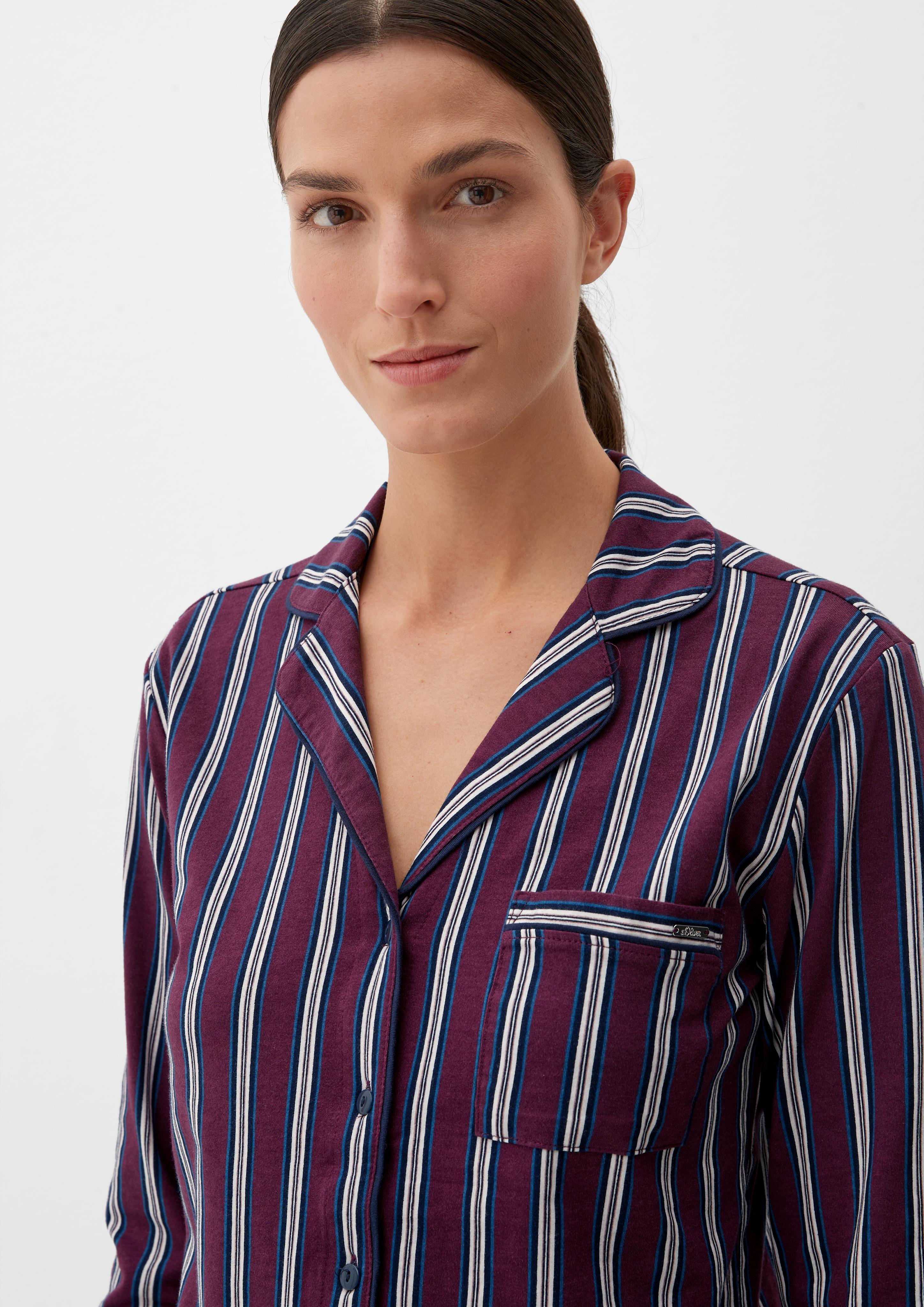 Langer Pyjama mit Print  6007471-48G1