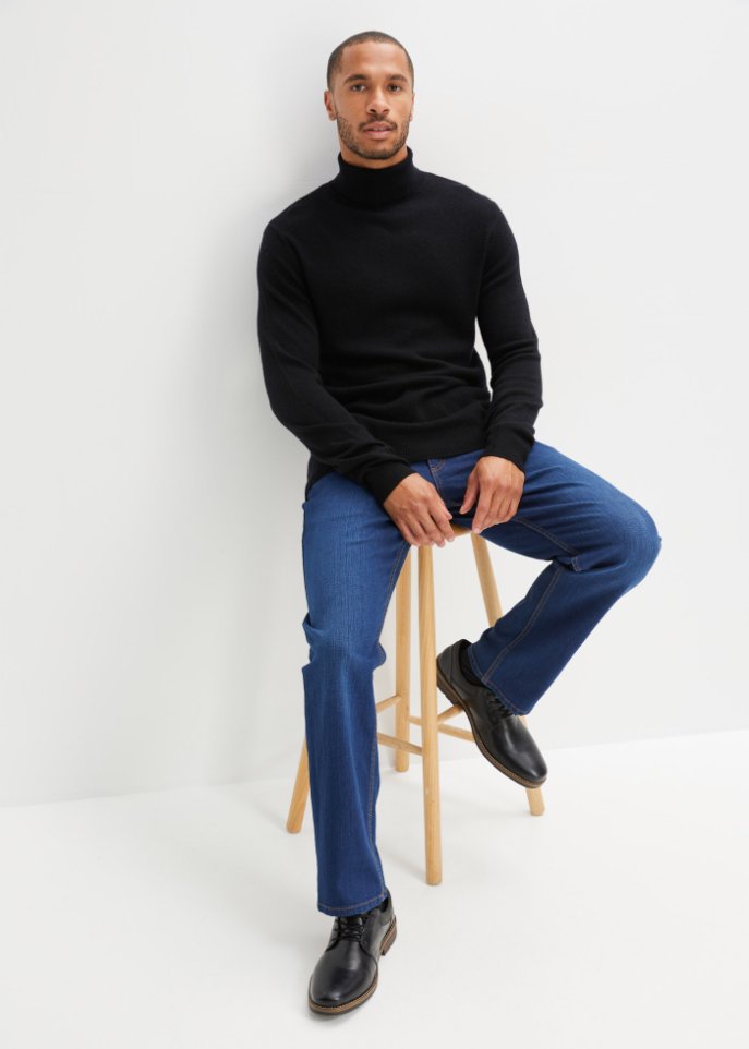 Premium Wollpullover mit Good Cashmere Standard®-Anteil, Rollkragen