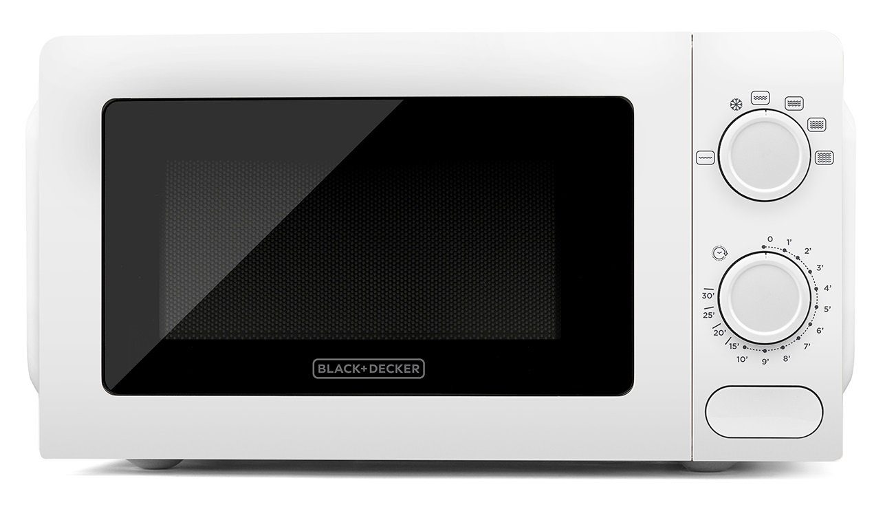 Black + Decker Mikrowelle Black + Decker Mikrowelle BXMY700E 700 Watt freistehend weiß 20 Liter, 20,00 l