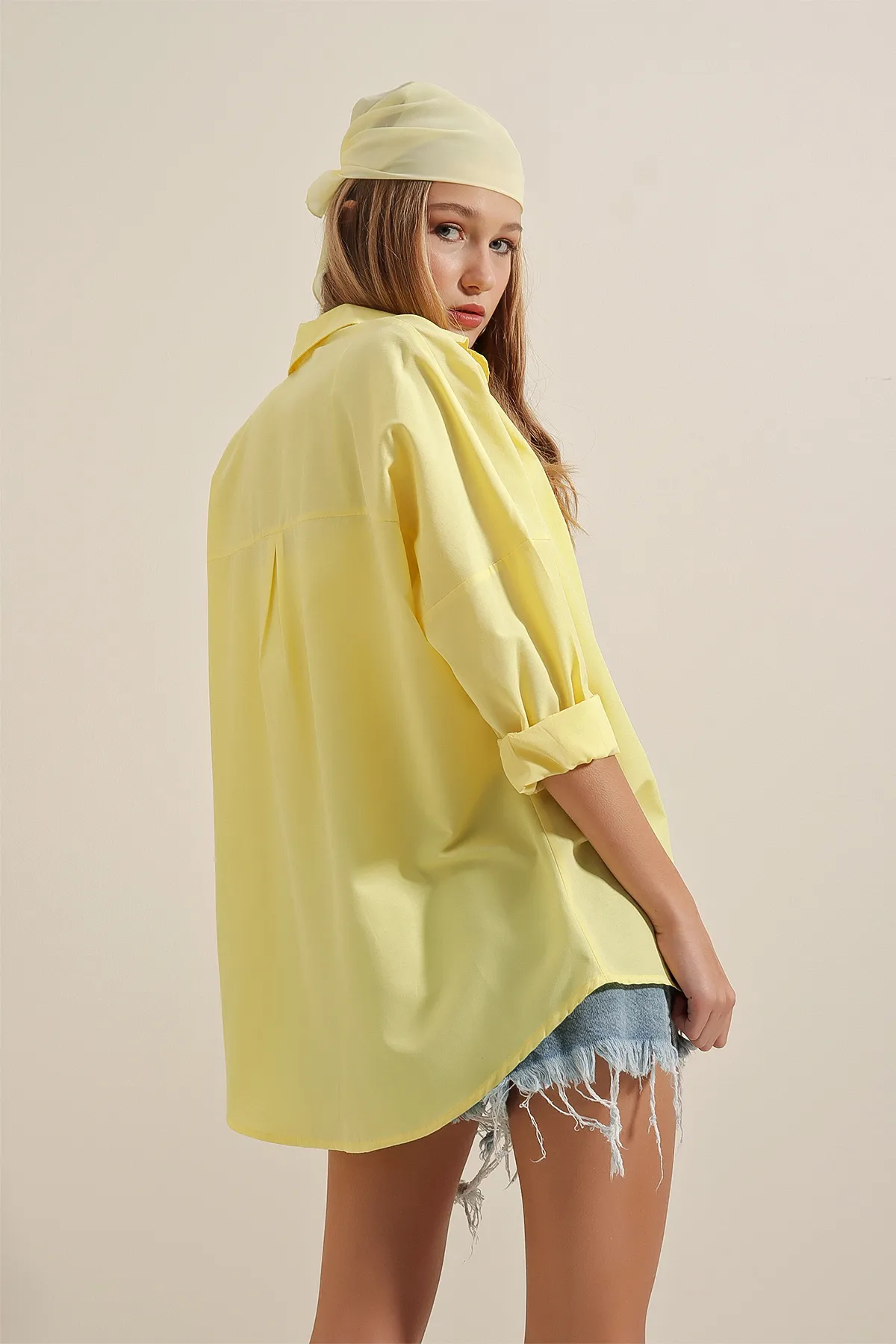 Bigdart  3900 Oversize-Lang-Basic-Hemd – Gelb