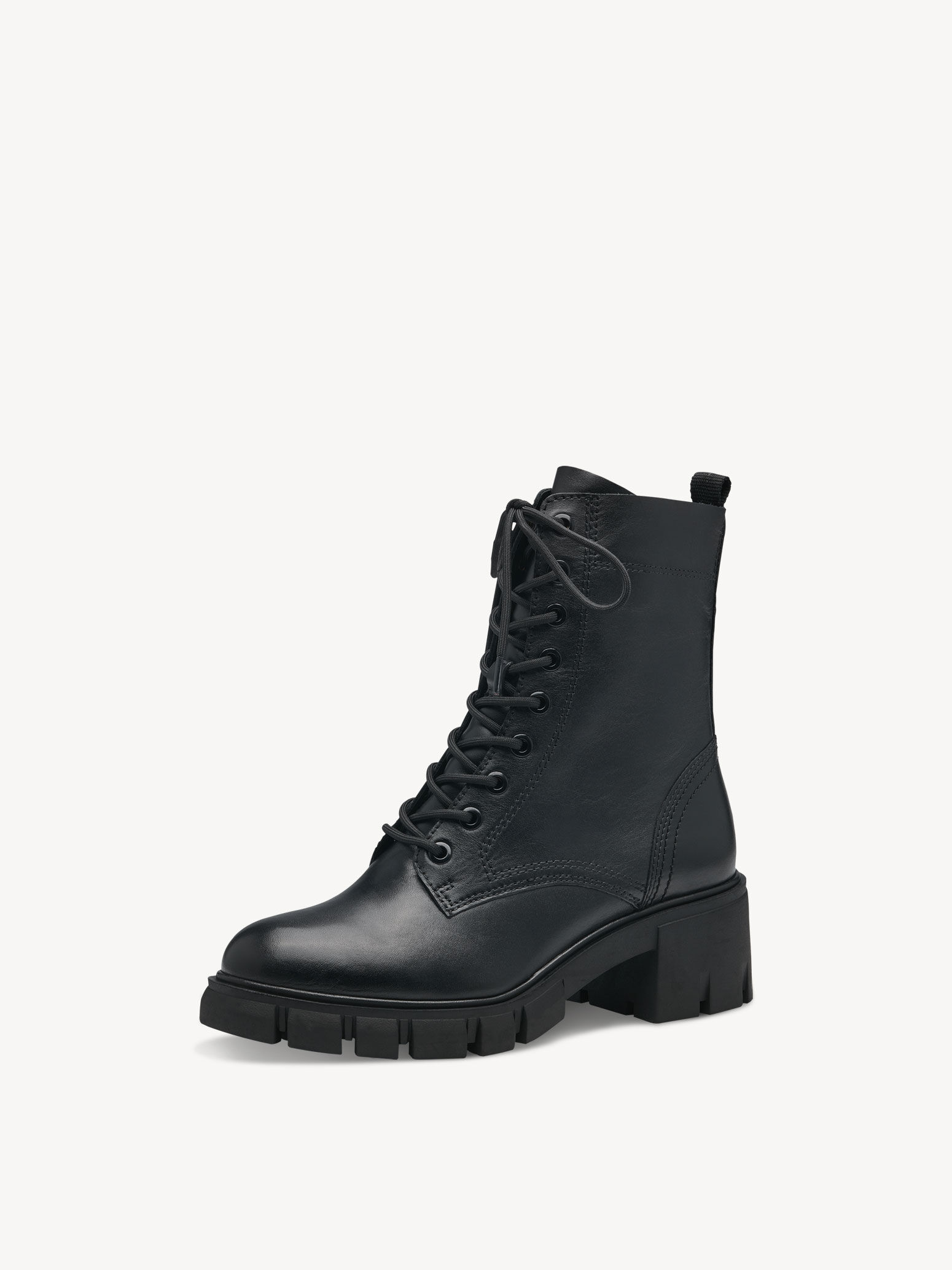Bottine en cuir - noir