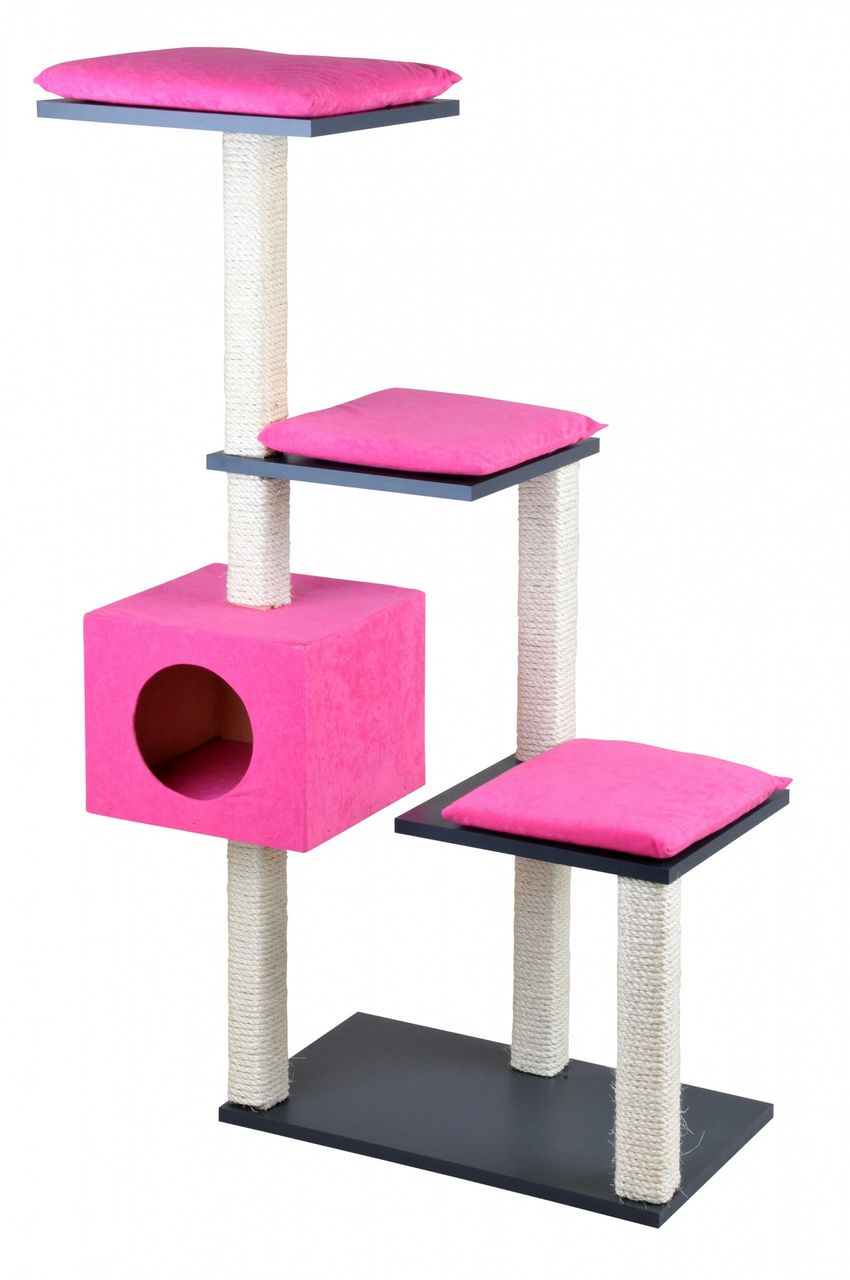 Rohrschneider Stufenboy Cosy anthrazit-Kissen pink