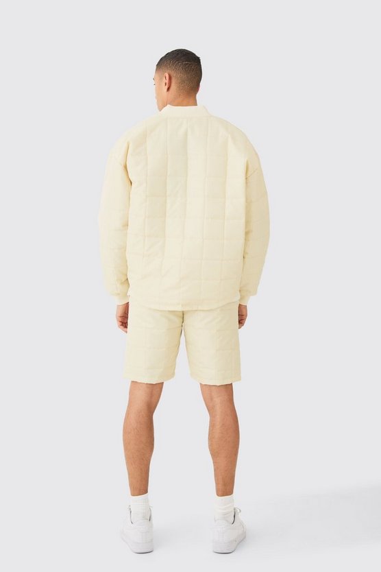 Gesteppte Bomberjacke mit Oversize Taschen