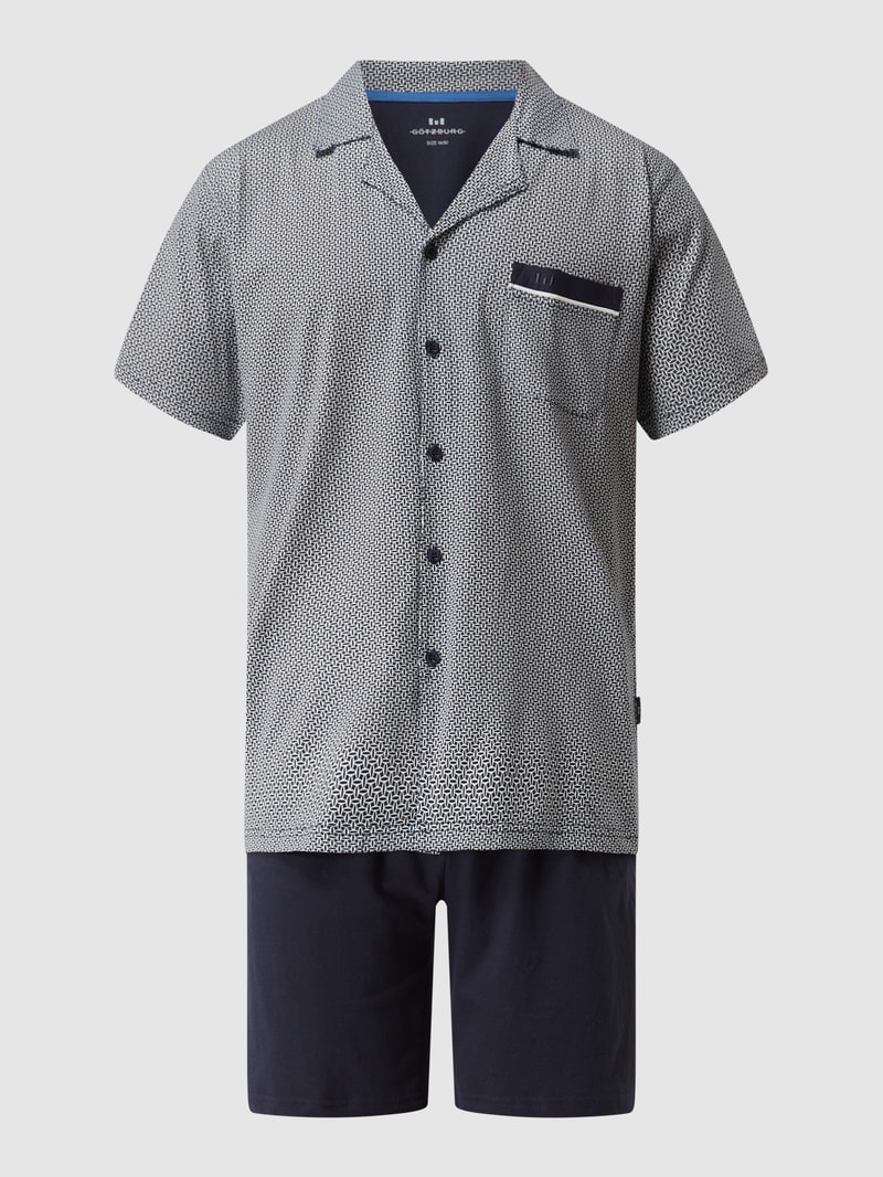 Pyjama aus Baumwolle in blau