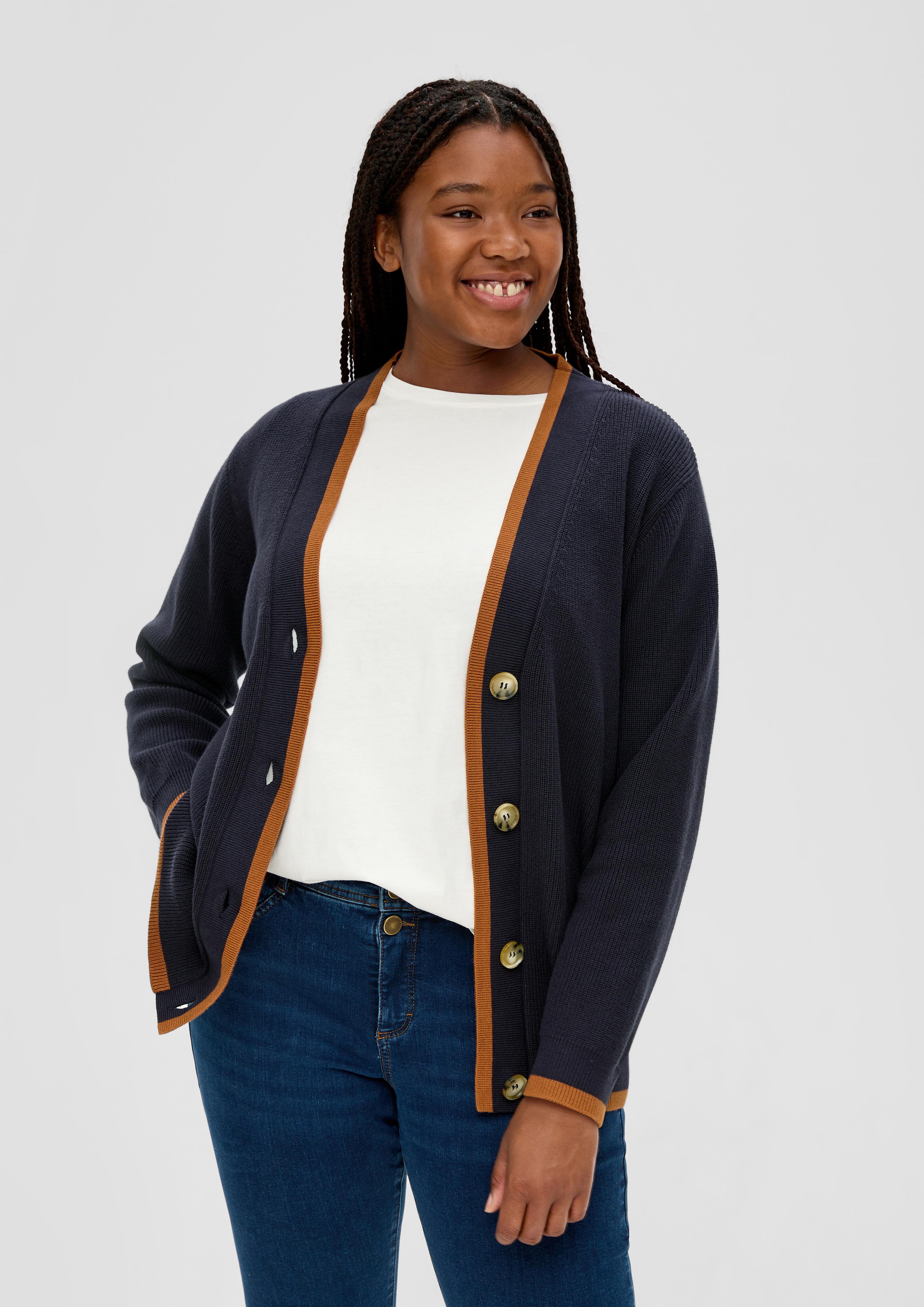 Strickjacke mit Rippstruktur  2136530-5959