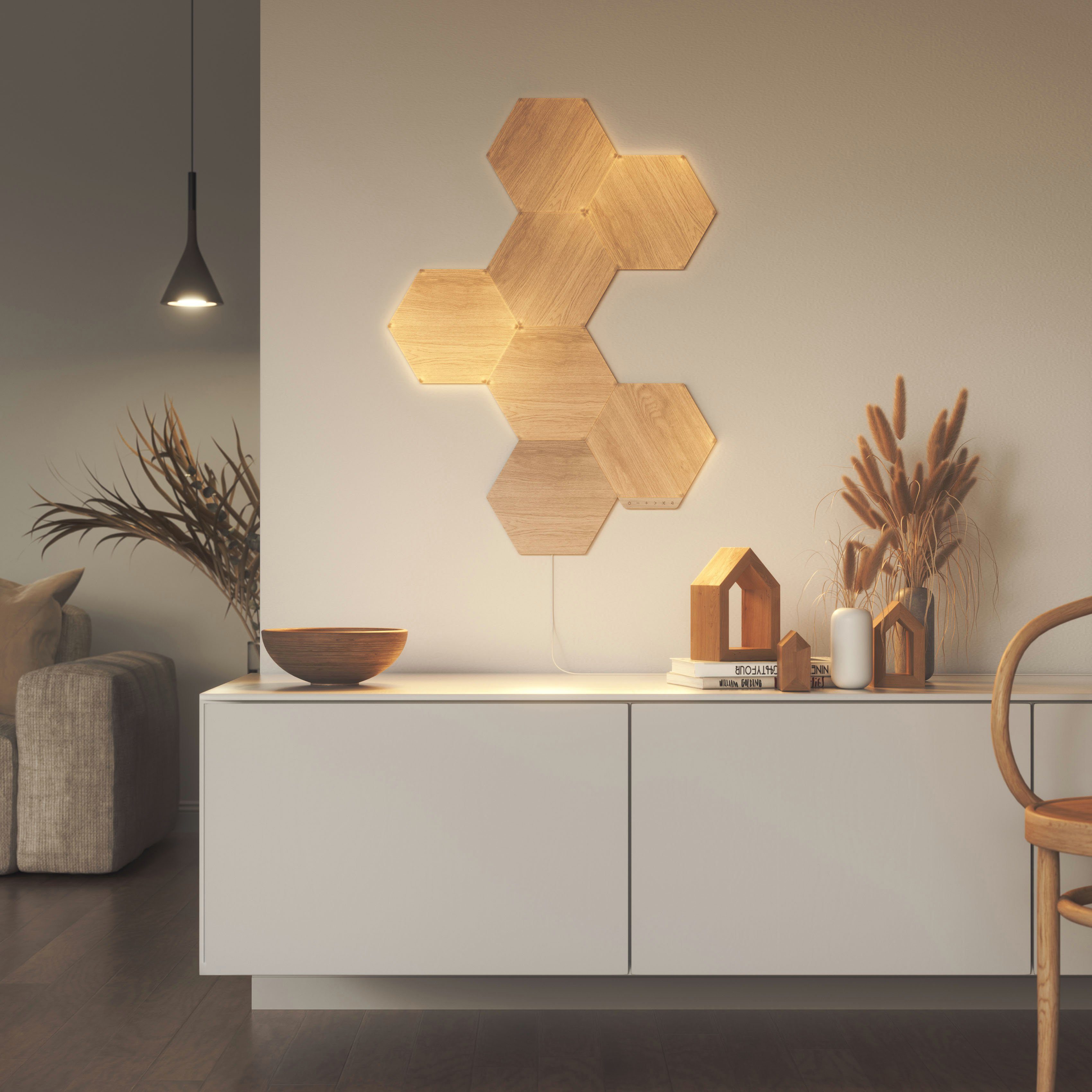 nanoleaf LED Panel Wood Look, Dimmfunktion, LED fest integriert, Farbwechsler