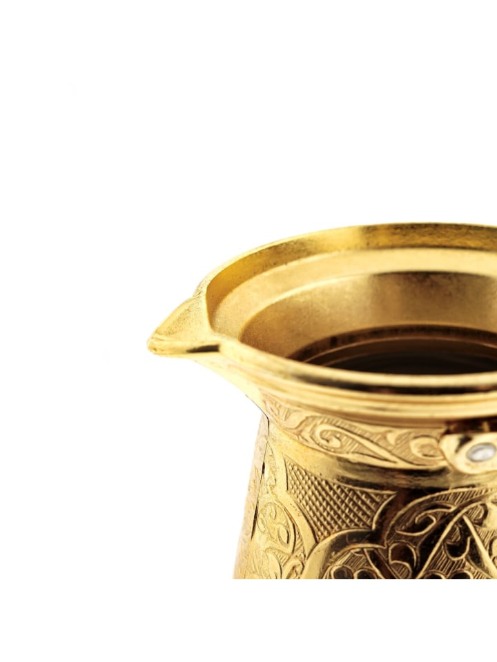 Almina Traditionelle Kaffeekanne  Türkischer Kaffee in Gold günstig kaufen