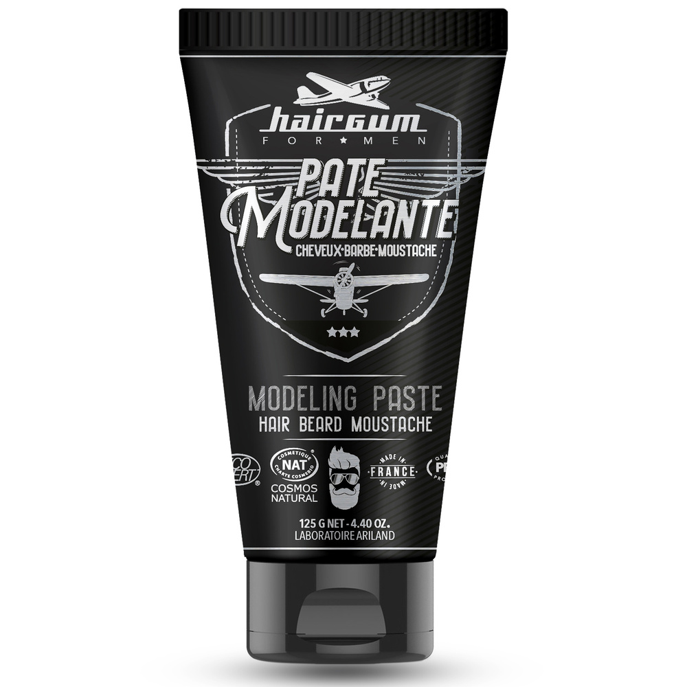 hairgum Pâte Modelante cheveux, barbe et moustac he Cosmos Nat Produit Coiffant