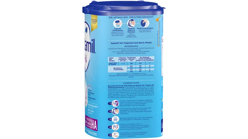 Aptamil HA 2 Hydrolysierte Anschlussnahrung Folgenahrung 800 g
