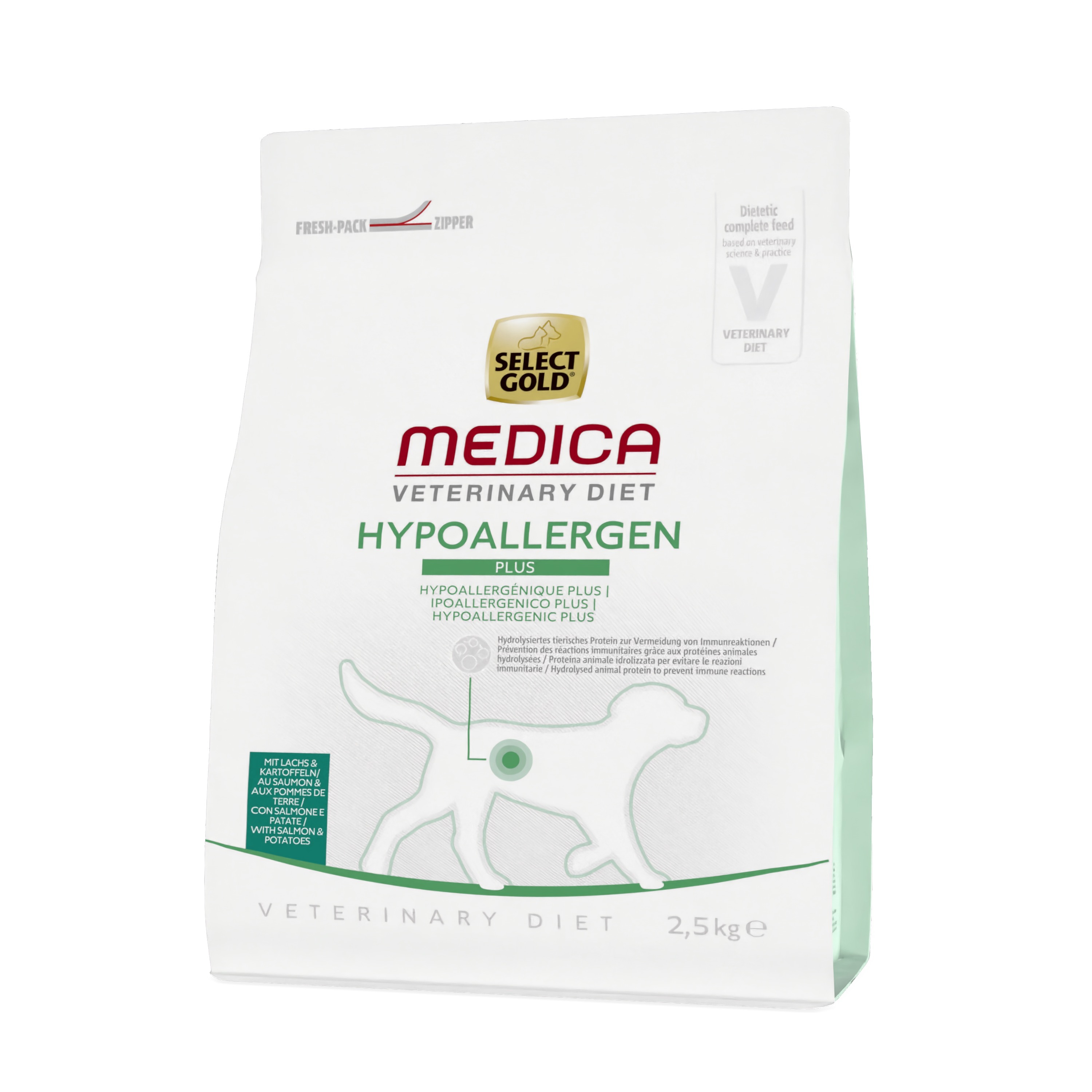 SELECT GOLD Hundetrockenfutter SELECT GOLD Medica Hypoallergen PLUS Lachs & Kartoffeln 2,5 kg