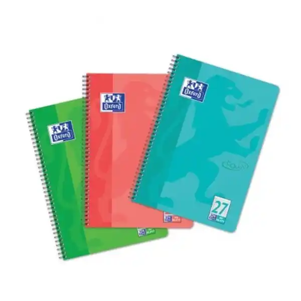 A4+ Collegeblock 80 Blatt, 4-fach gelocht, Farben: Aqua, Koralle, Grasgrün