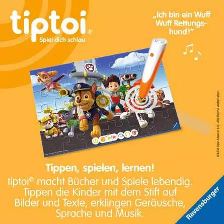 Kinderpuzzle ab 4 Jahren - tiptoi® Puzzle für kleine Entdecker: Paw Patrol - 24 Teile