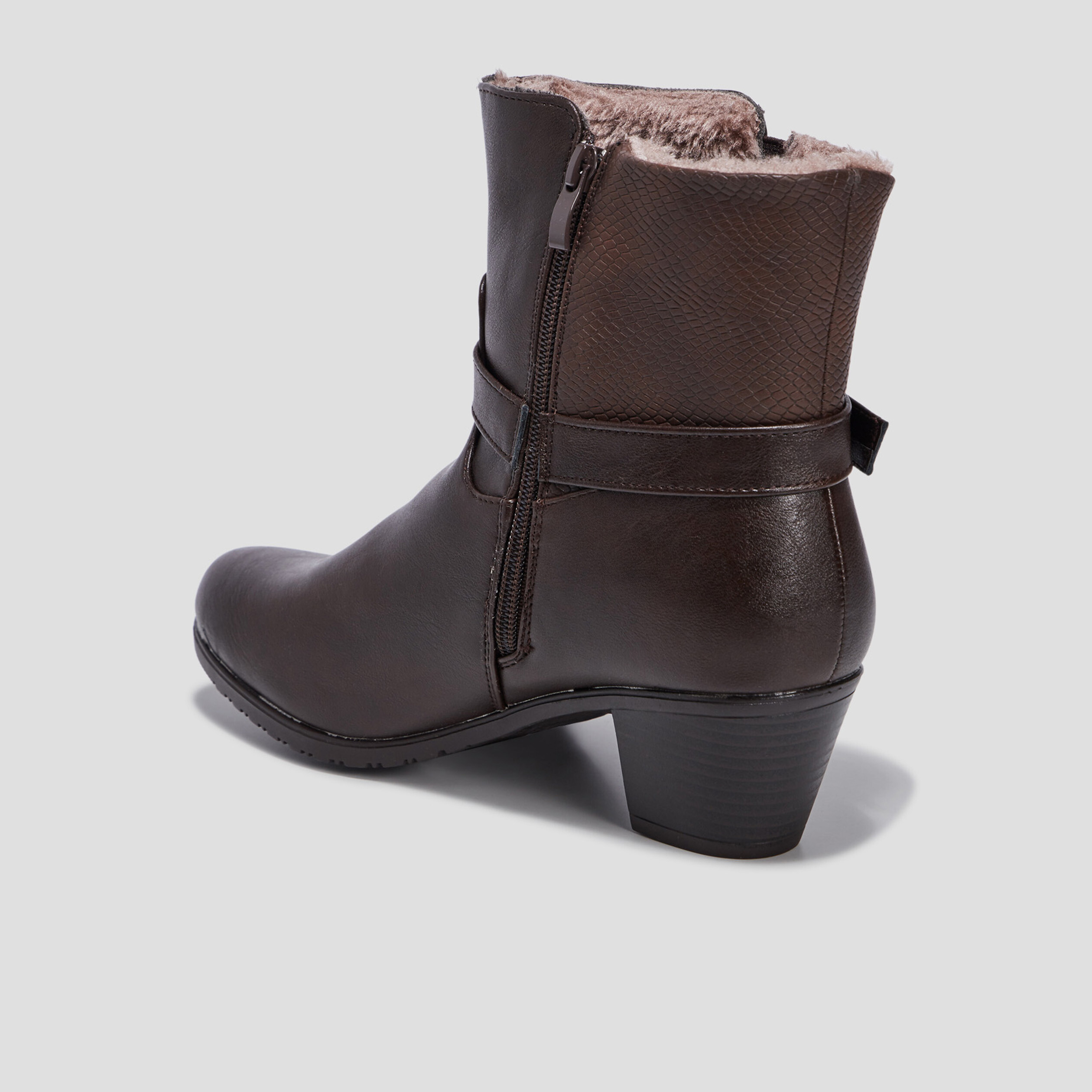 Bottines fourrées marron femme | La Halle