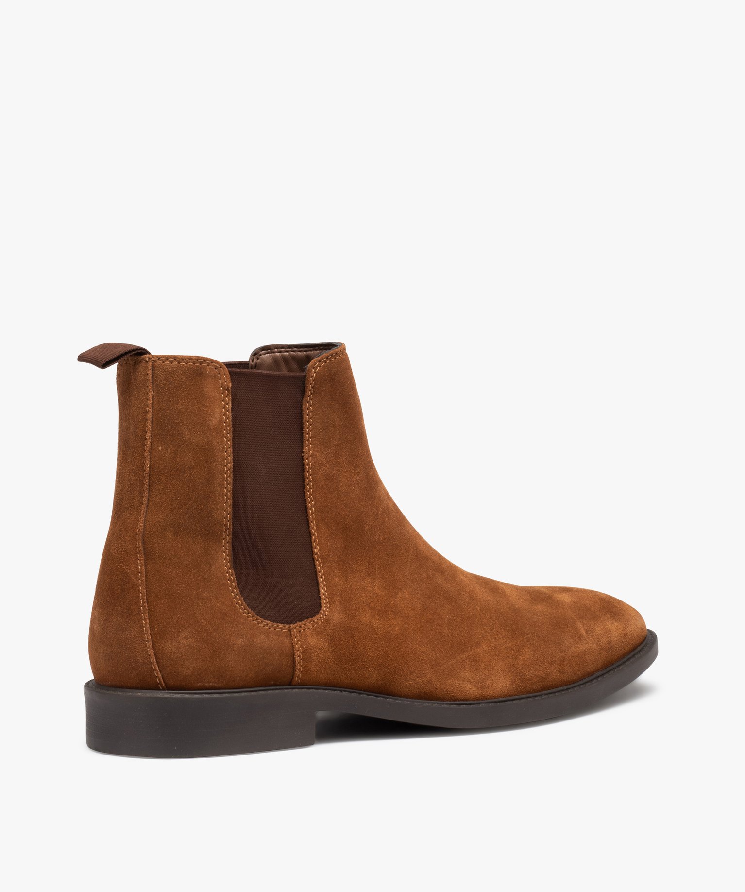 Boots homme dessus en cuir velours uni - Taneo cognac | GEMO