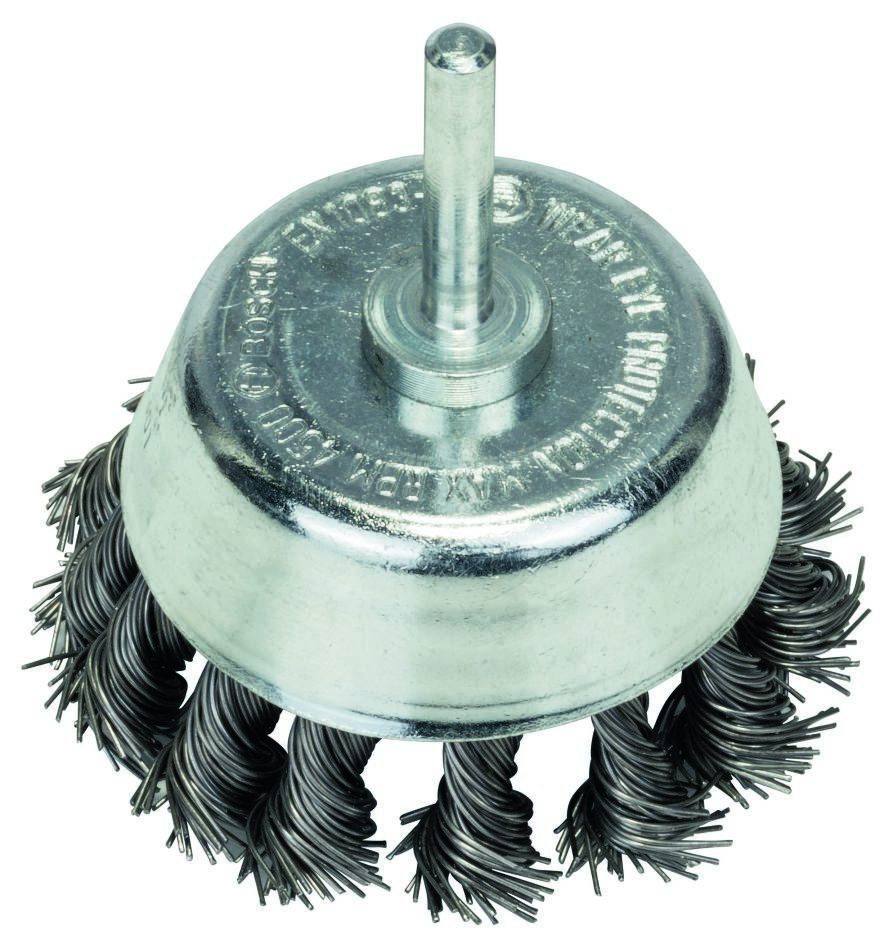Bosch Blue Zubehör 2608622050 Kabelgebundene Bürste 65 mm, geflochtener 6-mm-Schaft