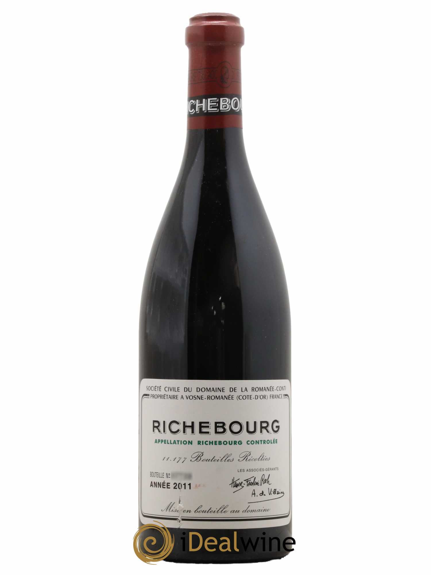 Richebourg Grand Cru Domaine de la Romanée-Conti  2011 - Lot de 1 Bouteille