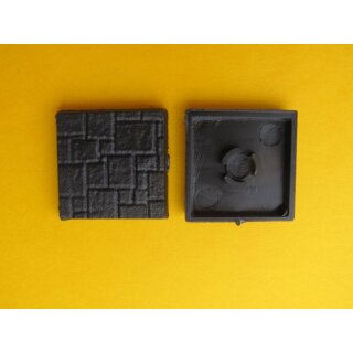 20mm x 20mm Eckbases Texturiert inkl. Neodymfassung (10)